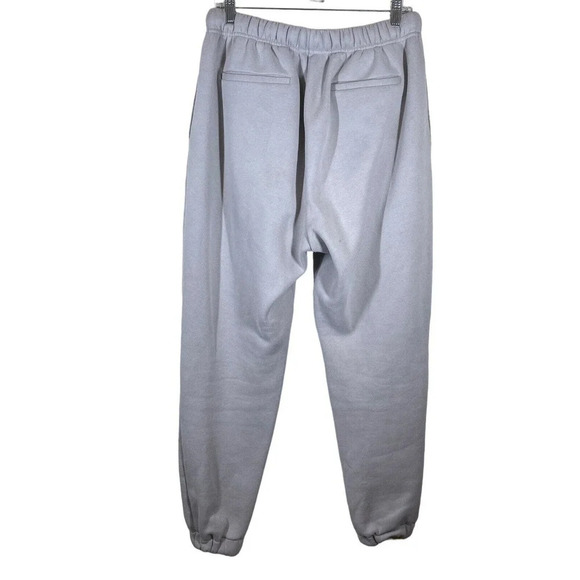 Awet Sweatpants Men's Size L Gray Cotton Tapered Legs Logo Pockets Drawstring - Picture 2 of 13